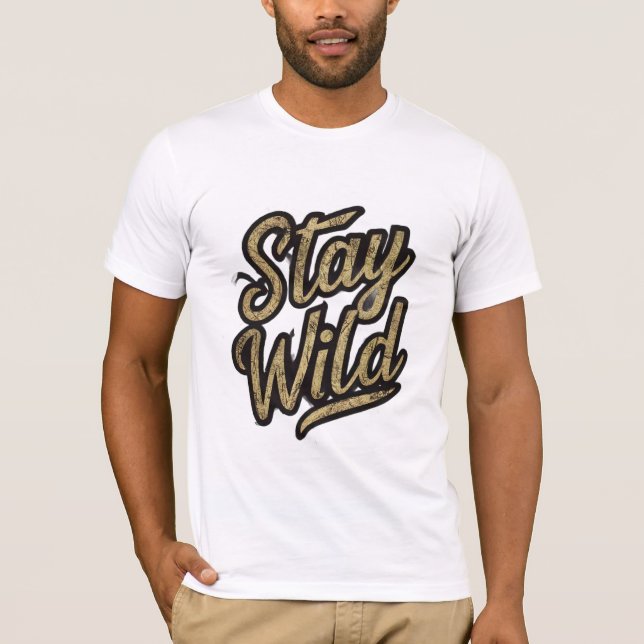 Camiseta Mantenha o Gráfico de Citações de Ilustração Selva (Frente)