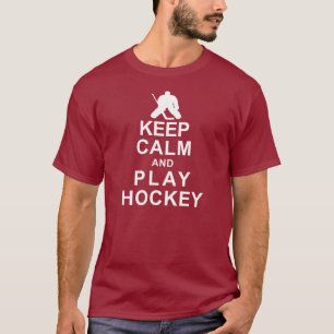 Camiseta Mantenha o hóquei da calma e do jogo