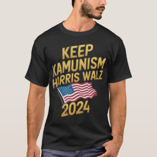 Camiseta Mantenha o Kamunismo Walz 2024 Mostre Seu Orgulho