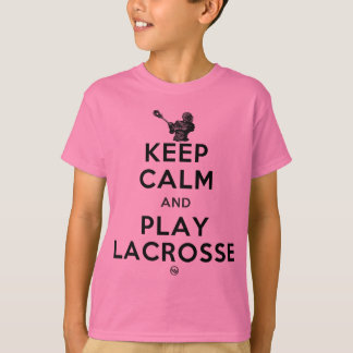 Camiseta Mantenha o Lacrosse da calma e do jogo