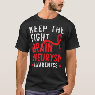 Camiseta Mantenha o neurísmo cerebral de luta consciente 1