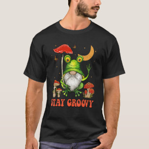 Camiseta Mantenha o Sapo Gnomo do Cogumelo Hippie 70s Vi
