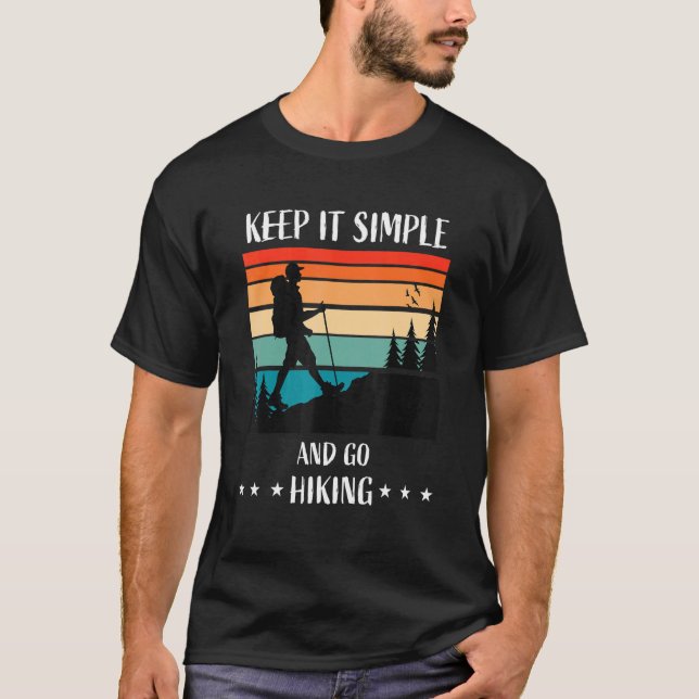 Camiseta Mantenha-O Simples E Vá Caminhando Roupa Para Cami (Frente)