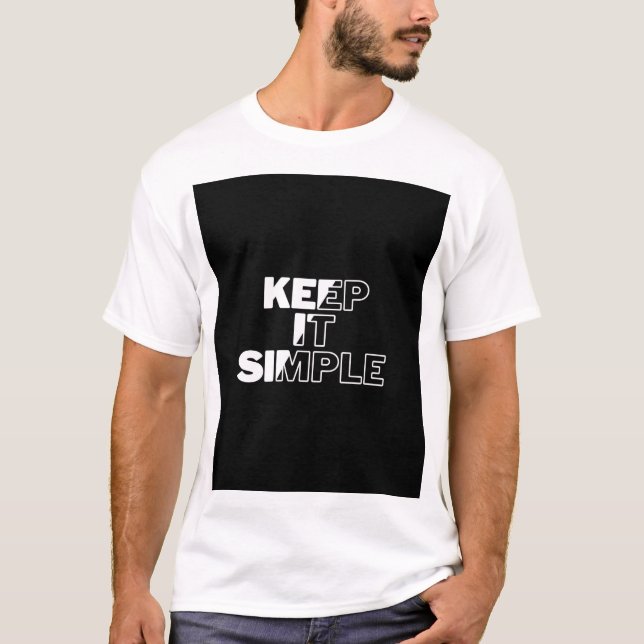 Camiseta Mantenha-O Simples - Teto De Tipografia Minimalist (Frente)
