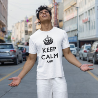 Camiseta Mantenha o Slogan Calmo - Mantenha o Logotipo Moti