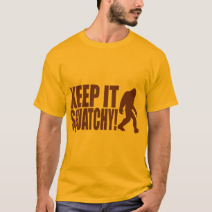 CAMISETA MANTENHA-O SQUATCHY! ENCONTRANDO BIGFOOT - BOBO