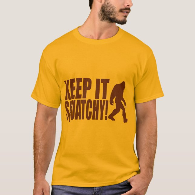 CAMISETA MANTENHA-O SQUATCHY! ENCONTRANDO BIGFOOT - BOBO (Frente)