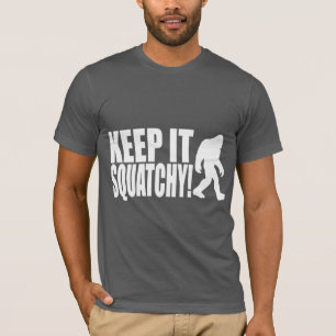CAMISETA MANTENHA-O SQUATCHY! ENCONTRANDO BIGFOOT - BOBO