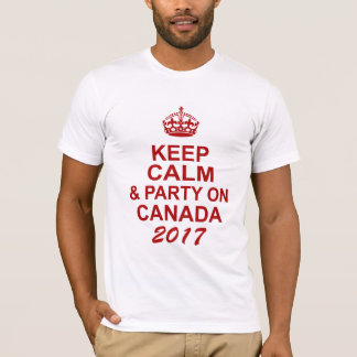 Camiseta Mantenha o t-shirt calmo de Canadá 150