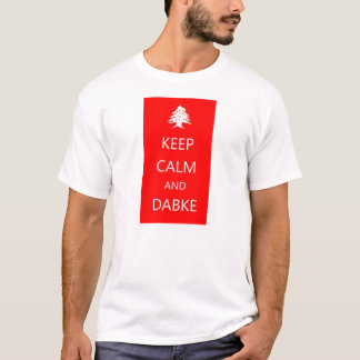 Camiseta MANTENHA o t-shirt da CALMA E do DABKE- Líbano