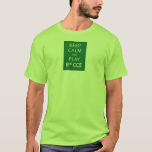 Camiseta Mantenha o t-shirt de Bocce da calma & do jogo