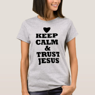 CAMISETA MANTENHA O T-SHIRT DE JESUS DA CALMA E DA