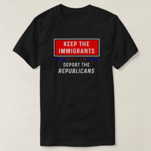 Camiseta Mantenha o t-shirt dos imigrantes