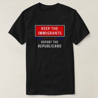 Camiseta Mantenha o t-shirt dos imigrantes