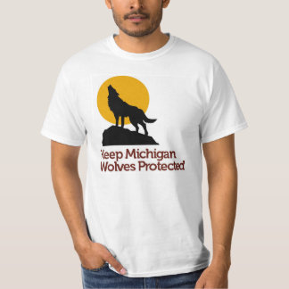 Camiseta Mantenha o t-shirt protegido lobos de Michigan