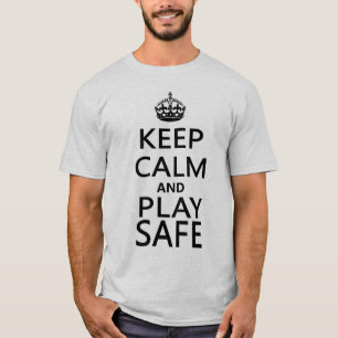 Camiseta Mantenha o t-shirt seguro do Snooker da calma e do
