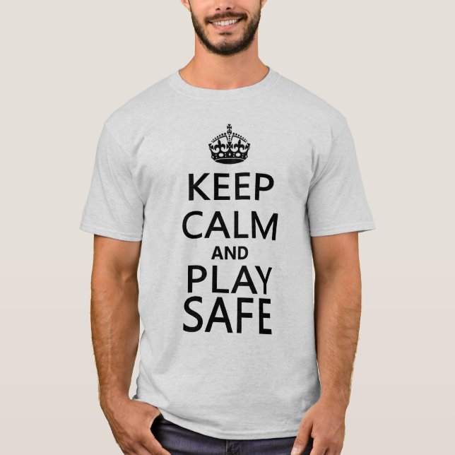 Camiseta Mantenha o t-shirt seguro do Snooker da calma e do (Frente)