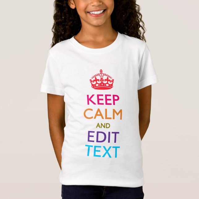 Camiseta Mantenha o texto personalizado CALMA (Frente)
