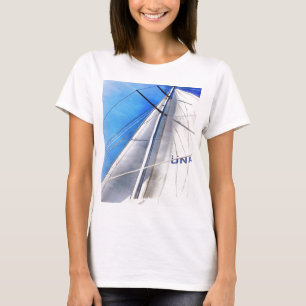 Camiseta Mantenha O Vento Em Suas Velas Arte Acrírica
