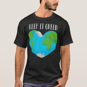 Camiseta Mantenha-o verde Salvar o planeta Terra ambiental