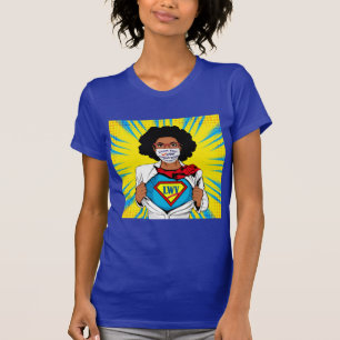 Camiseta Mantenha o Woke Vote Face Máscara T-shirt feminin