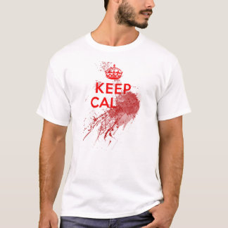 Camiseta Mantenha o zombi sangrento calmo