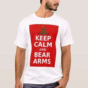Camiseta Mantenha os braços calmos e do urso