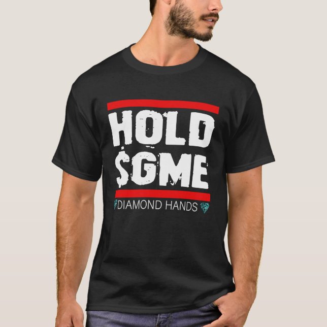 Camiseta Mantenha os diamantes GME à mão contra o mercado d (Frente)