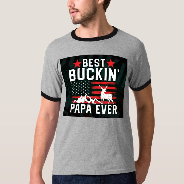 Camiseta Mantenha preto e branco, melhor fivela de papa de  (Frente)