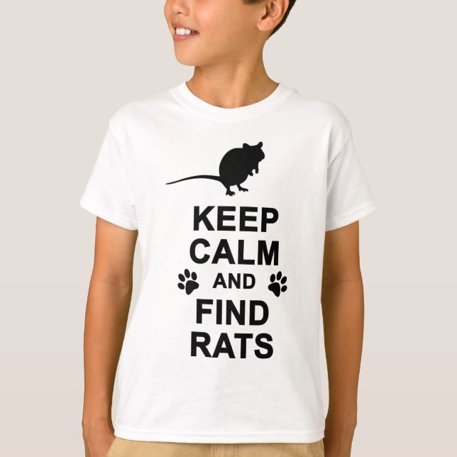 Camiseta Mantenha ratos calmos e do achado (Frente)