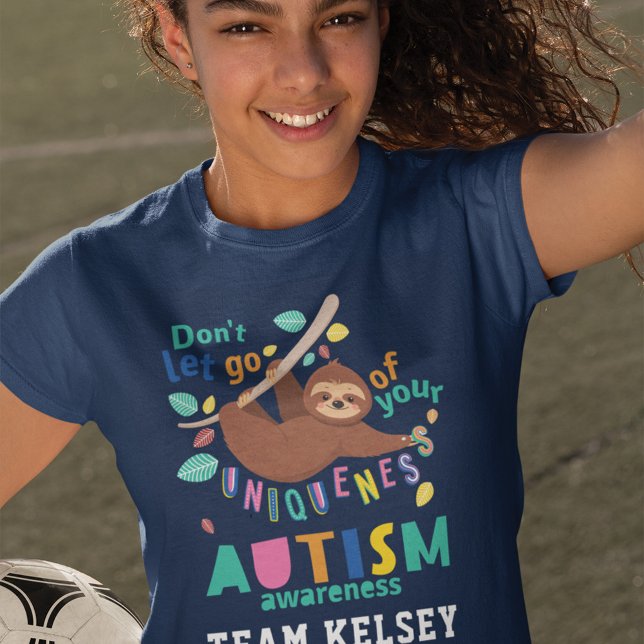 Camiseta Mantenha-Se À Sua Consciência Do Autismo Uniquista (Criador carregado)