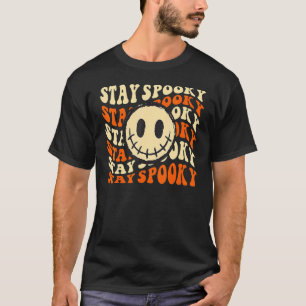 Camiseta Mantenha-se assustado Fantasmas bonitos Boo Face V