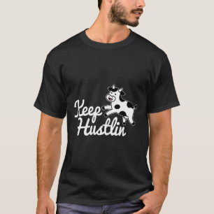 Camiseta Mantenha-se Ativo Fazendeiro de Vaca Empreendedor