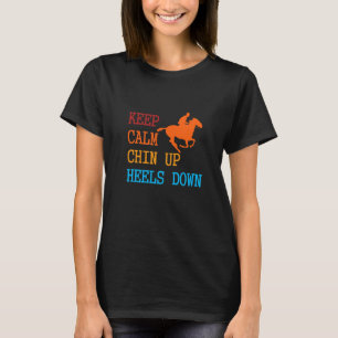 Camiseta Mantenha-Se Calmo Canto Cima Cores Caindo Engraçad
