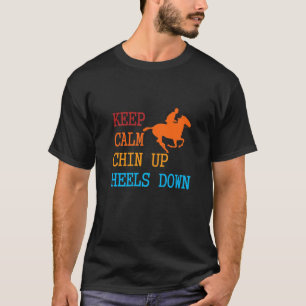 Camiseta Mantenha-Se Calmo Canto Cima Cores Caindo Engraçad