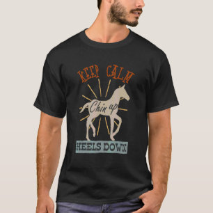 Camiseta Mantenha-Se Calmo Canto Cima Cores Caindo Engraçad