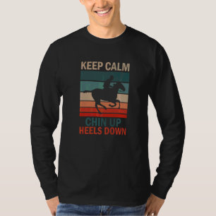 Camiseta Mantenha-Se Calmo Canto Cima Cores Caindo Engraçad