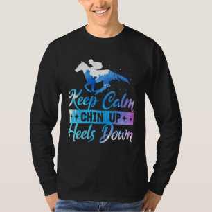 Camiseta Mantenha-Se Calmo Canto Para Cima Cai Caudal Eques