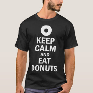 Camiseta Mantenha-se calmo e coma o presente de bolo de ref