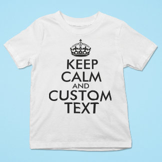 Camiseta Mantenha-se calmo e Crie o seu próprio Faça Adicio