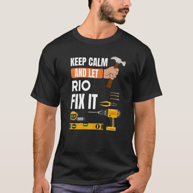 Camiseta Mantenha-Se Calmo E Deixe O Rio Consertar A Constr (Frente)