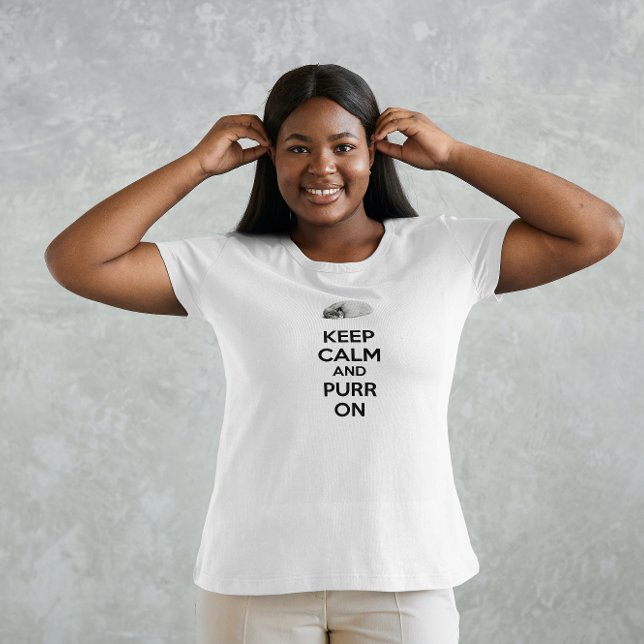 Camiseta Mantenha-Se Calmo E Puro No Gato De Dormir De Sket (Criador carregado)