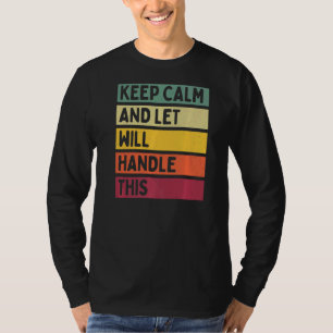 Camiseta Mantenha-Se Calmo E Vamos Lidar Com Esta Cota Retr