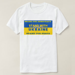 Camiseta MANTENHA-SE COM A UCRÂNIA - DIGA NÃO À GUERRA T-Sh