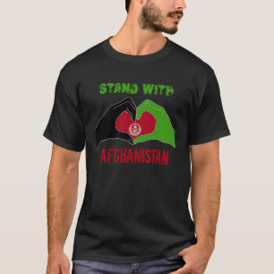 Camiseta Mantenha-Se Com O Afeganistão Bandeira Libertando