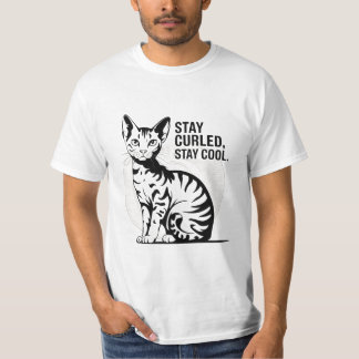 Camiseta Mantenha-Se Curvo, Mantenha-Se Legal Gato De Curva