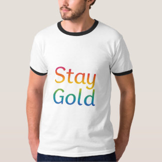 Camiseta Mantenha-se Dourado - Tipografia Inspiracional Mul