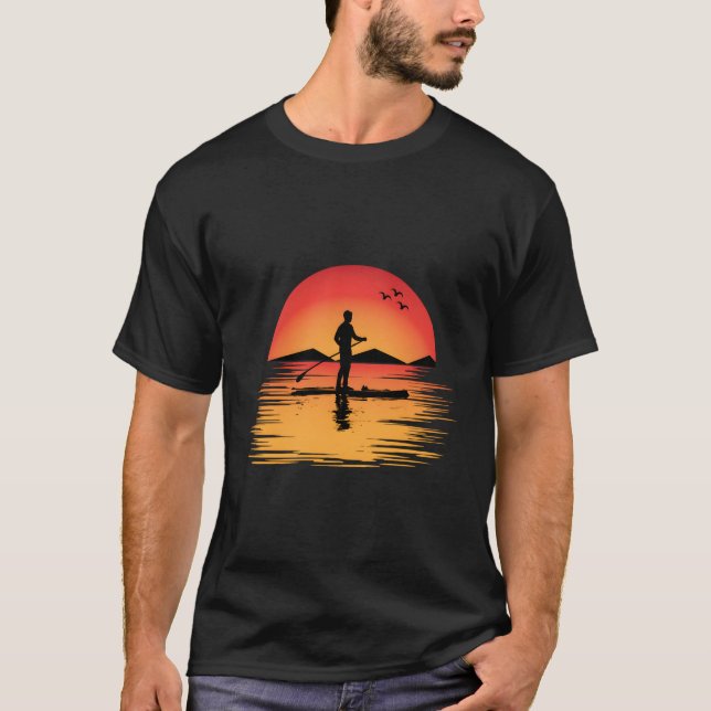Camiseta Mantenha-Se Em Paddler Levante A Placa De Paddlebo (Frente)