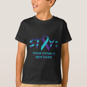 Camiseta Mantenha-se em Semicolon Suicídio Sensibilização p