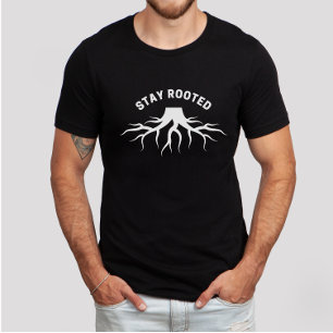 Camiseta Mantenha-se enraizado Árvore/Natureza Fé Cristã